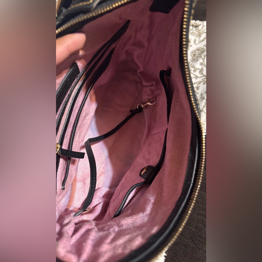 Dooney & Bourke Black Crocodile-Embossed Shoulder Bag - Picture 10 of 14
